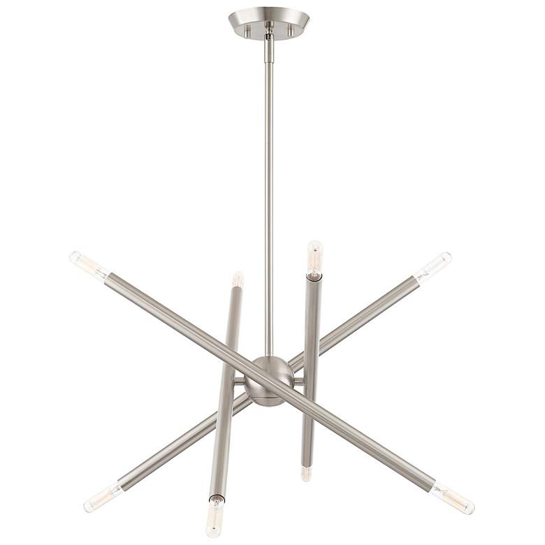 Image 2 Soho 8 Light Brushed Nickel Chandelier