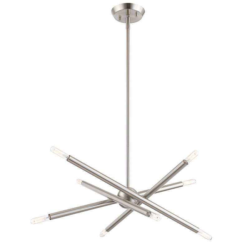 Image 6 Soho 8 Light Brushed Nickel Chandelier more views