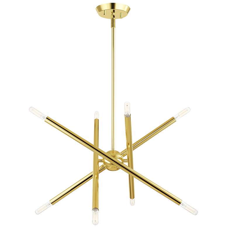 Image 1 Soho 8 Light Polished Brass Chandelier