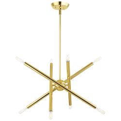 Soho 8 Light Polished Brass Chandelier