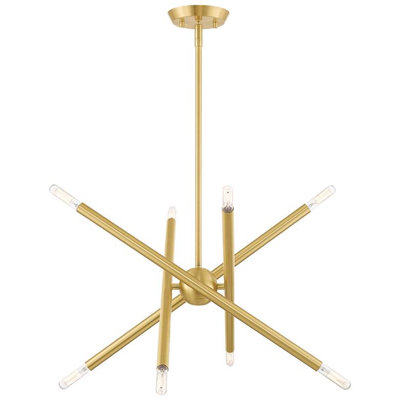 Image 2 Soho 8 Light Satin Brass Chandelier