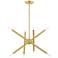 Soho 8 Light Satin Brass Chandelier