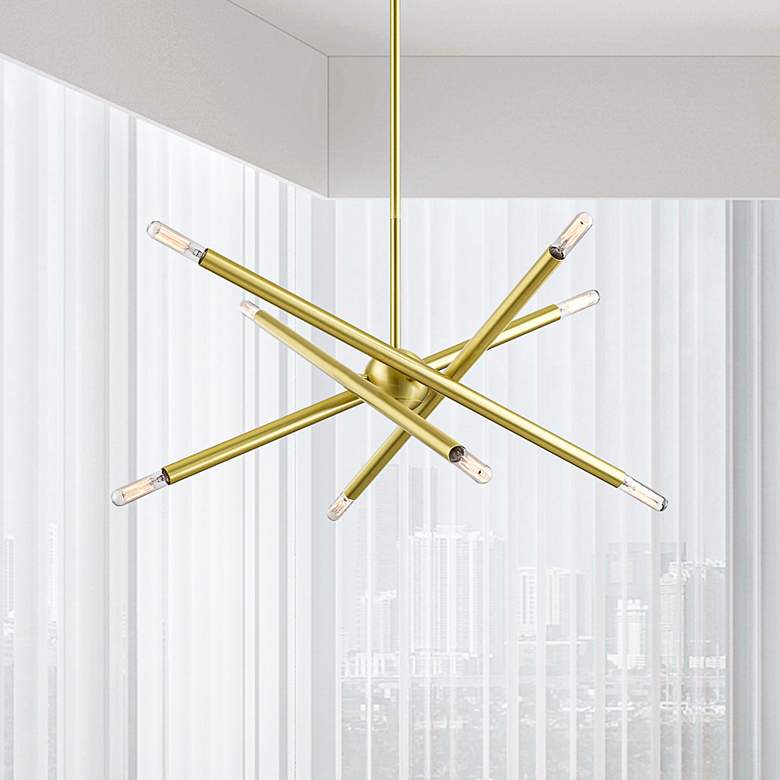 Image 1 Soho 8 Light Satin Brass Chandelier