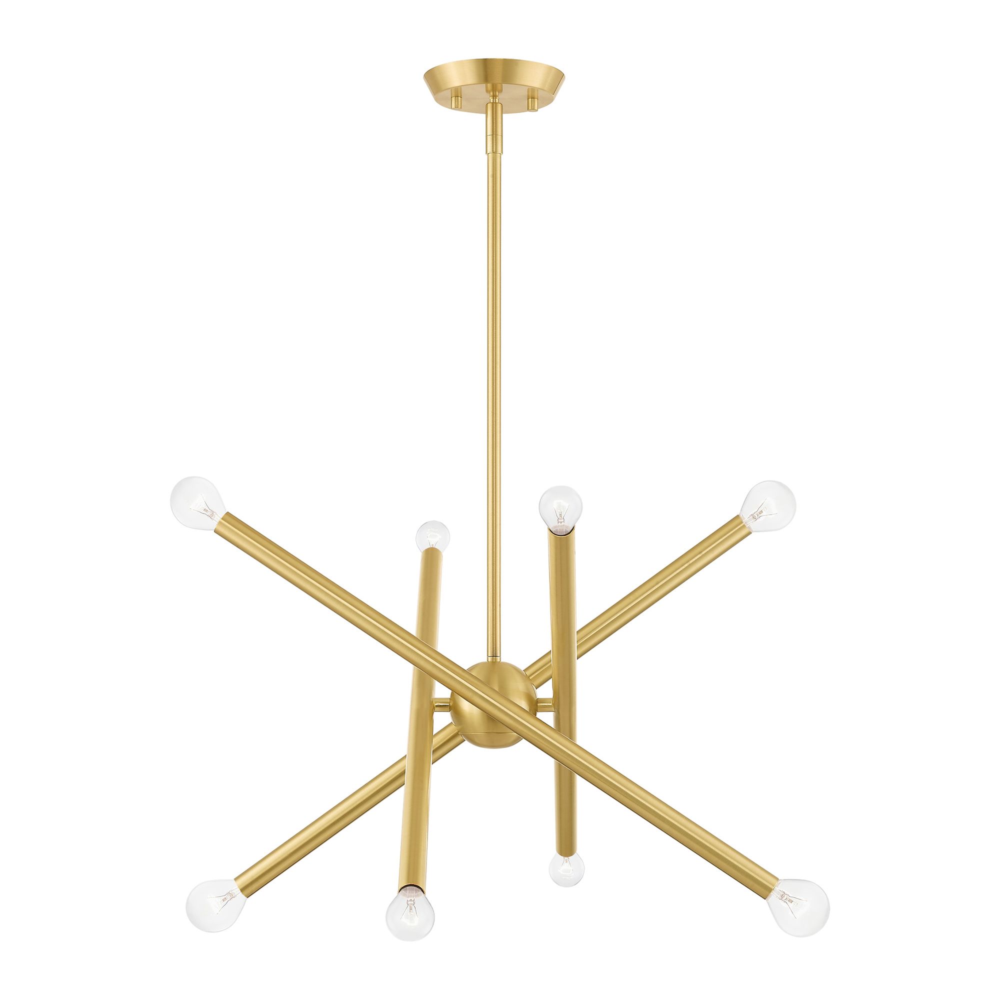Soho 8 Light Satin Brass Chandelier