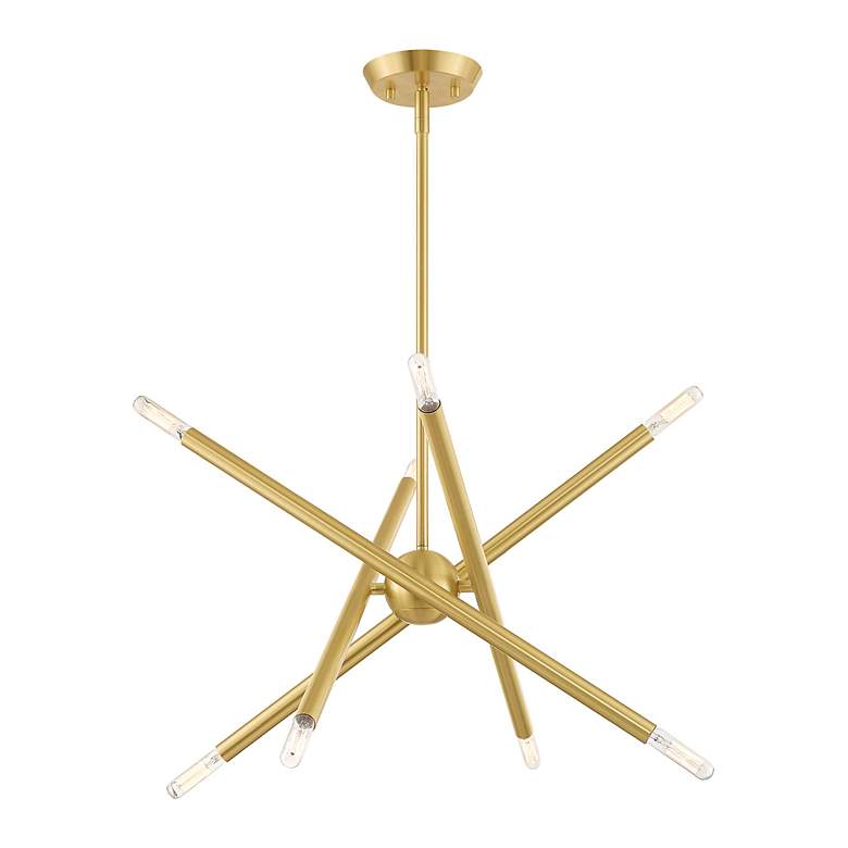 Image 6 Soho 8 Light Satin Brass Chandelier more views