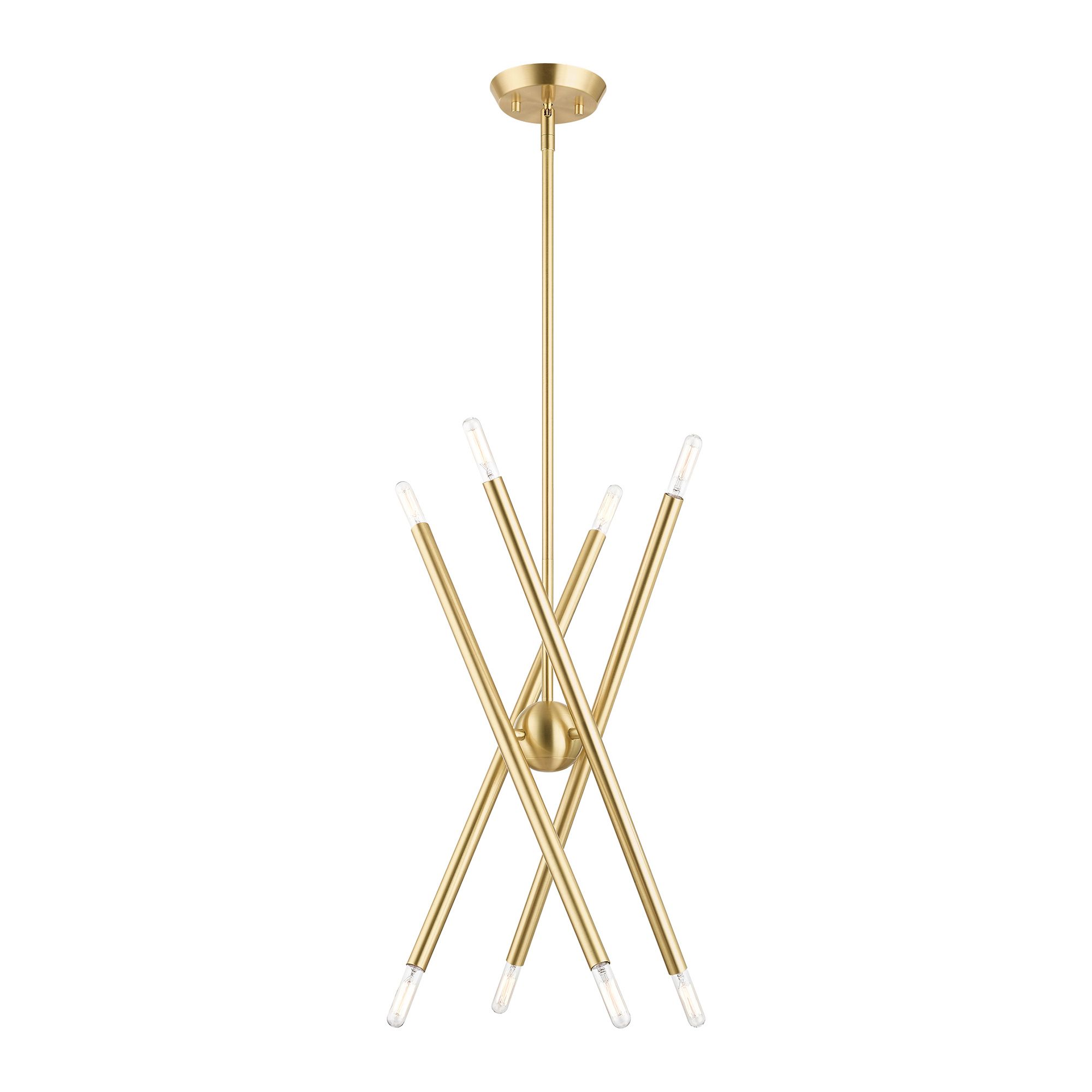 Soho 8 Light Satin Brass Chandelier