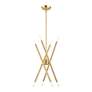 Soho 8 Light Satin Brass Chandelier
