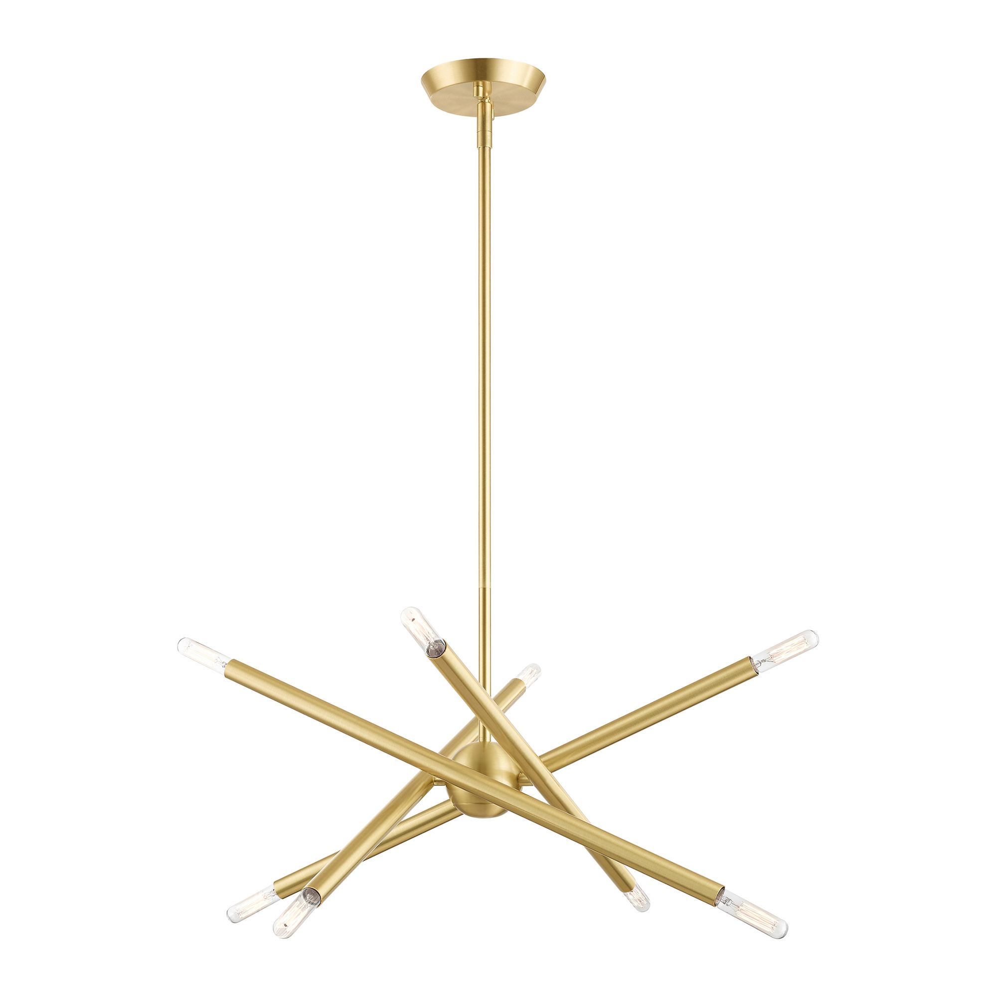 Soho 8 Light Satin Brass Chandelier