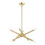 Soho 8 Light Satin Brass Chandelier