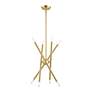 Soho 8 Light Satin Brass Chandelier