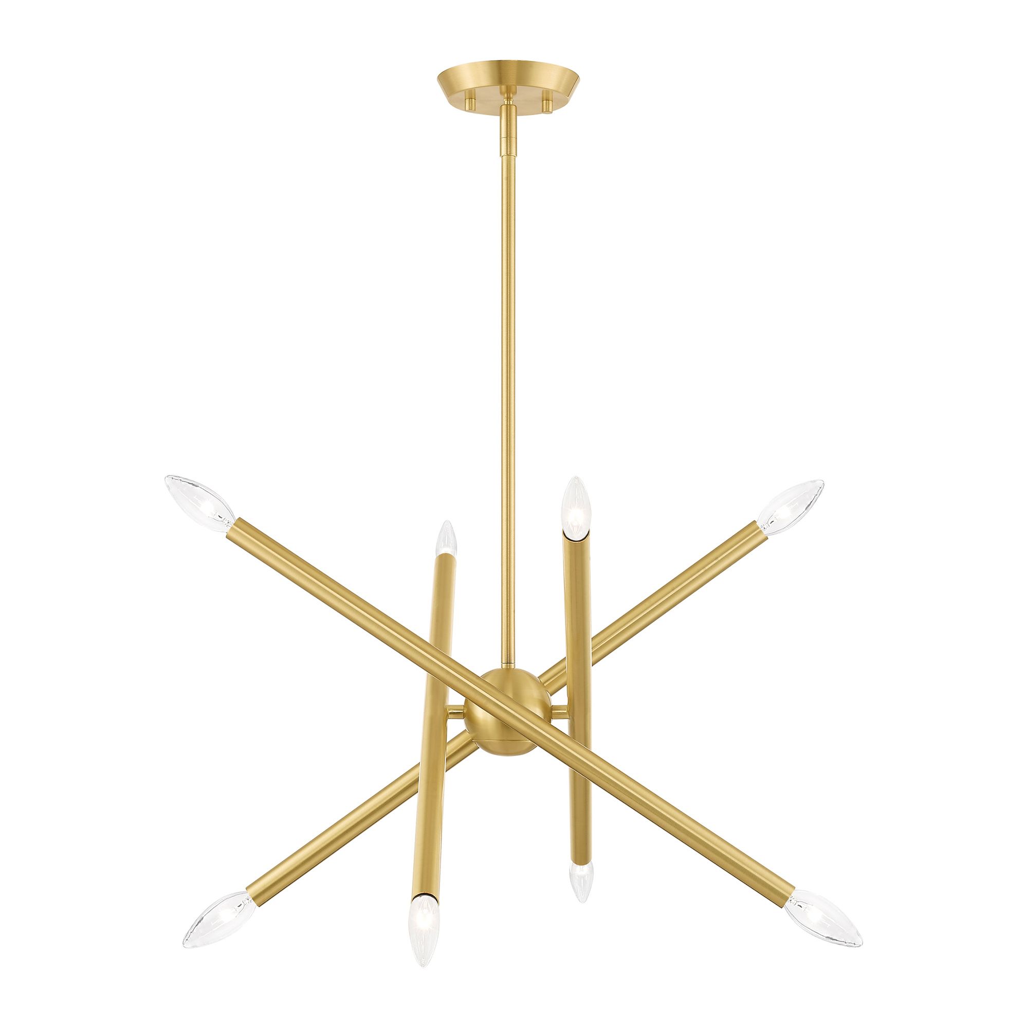 Soho 8 Light Satin Brass Chandelier