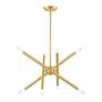 Soho 8 Light Satin Brass Chandelier