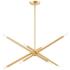 Soho 8 Light Satin Brass Linear Chandelier