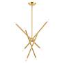 4_Soho 8 Light Satin Brass Linear Chandelier more views