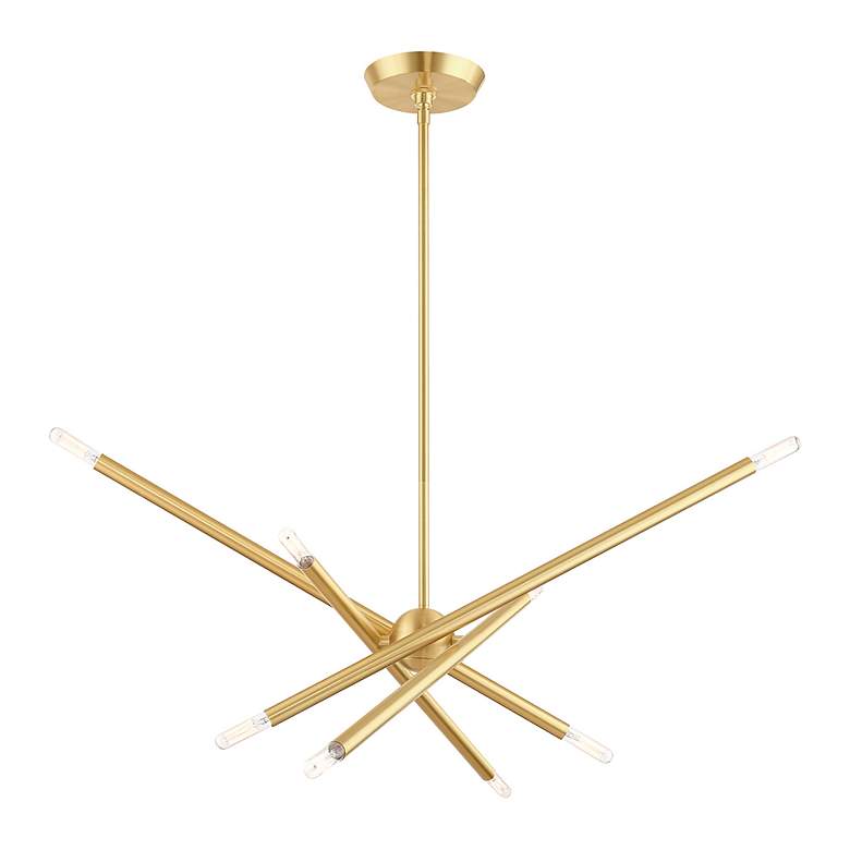 Image 5 Soho 8 Light Satin Brass Linear Chandelier more views