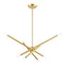 5_Soho 8 Light Satin Brass Linear Chandelier more views
