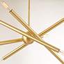 7_Soho 8 Light Satin Brass Linear Chandelier more views