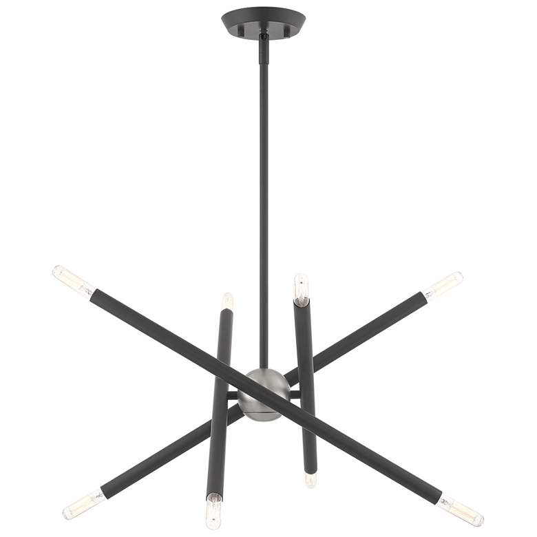 Image 2 Soho 8 Light Scandinavian Gray Chandelier