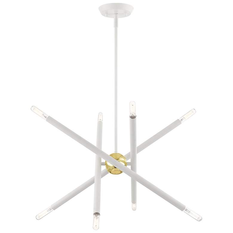Image 1 Soho 8 Light White Chandelier