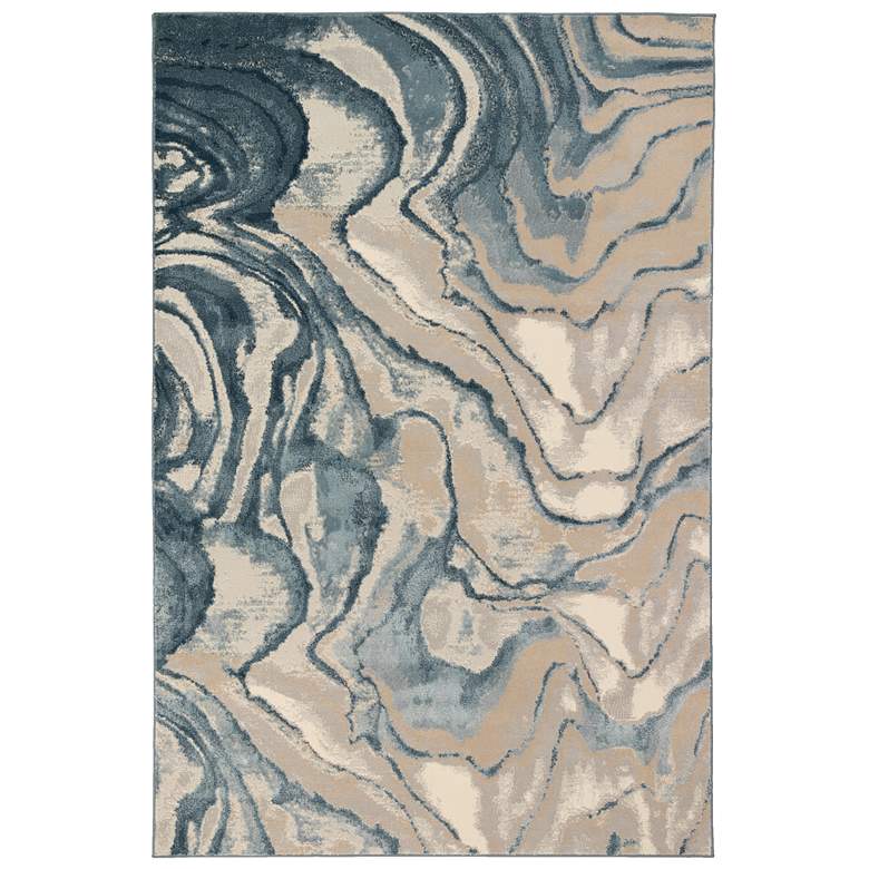 Image 2 Soho Agate 710003 5&#39;3 inchx7&#39;6 inch Blue Rectangular Area Rug