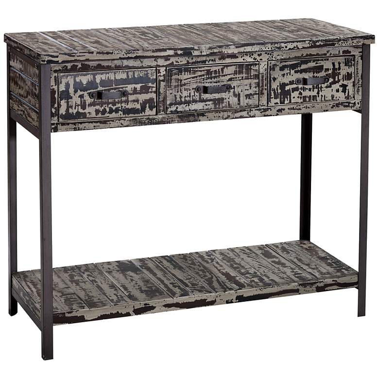 Image 1 Soho Brown Wood Plank Console Table