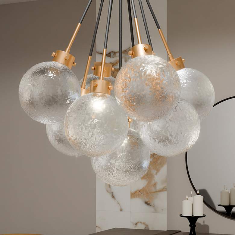 Image 1 Soiree 4-Light Brushed Weathered Brass Pendant Light