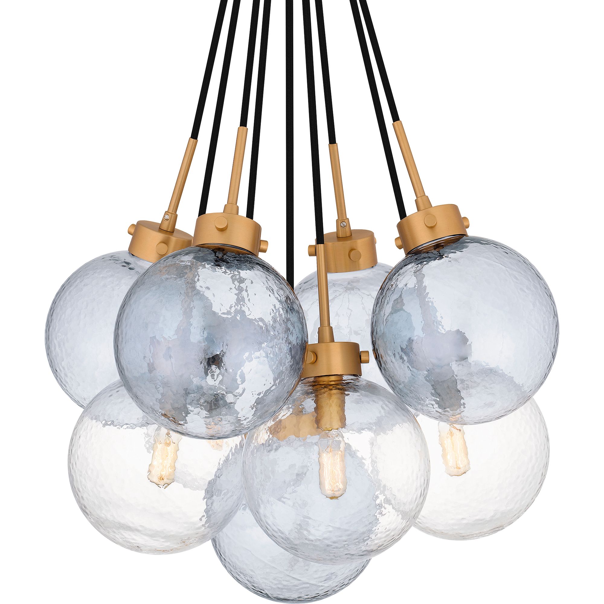 Soiree 4-Light Brushed Weathered Brass Pendant Light