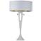 Soiree White Table Lamp with Metallic White and Gold Shade