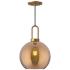Soji 10" Wide Aged Gold and Copper Glass Mini Pendant