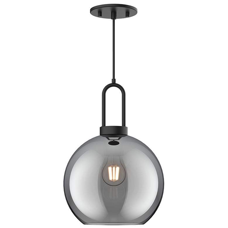 Image 1 Soji 10" Wide Matte Black Mini Pendant