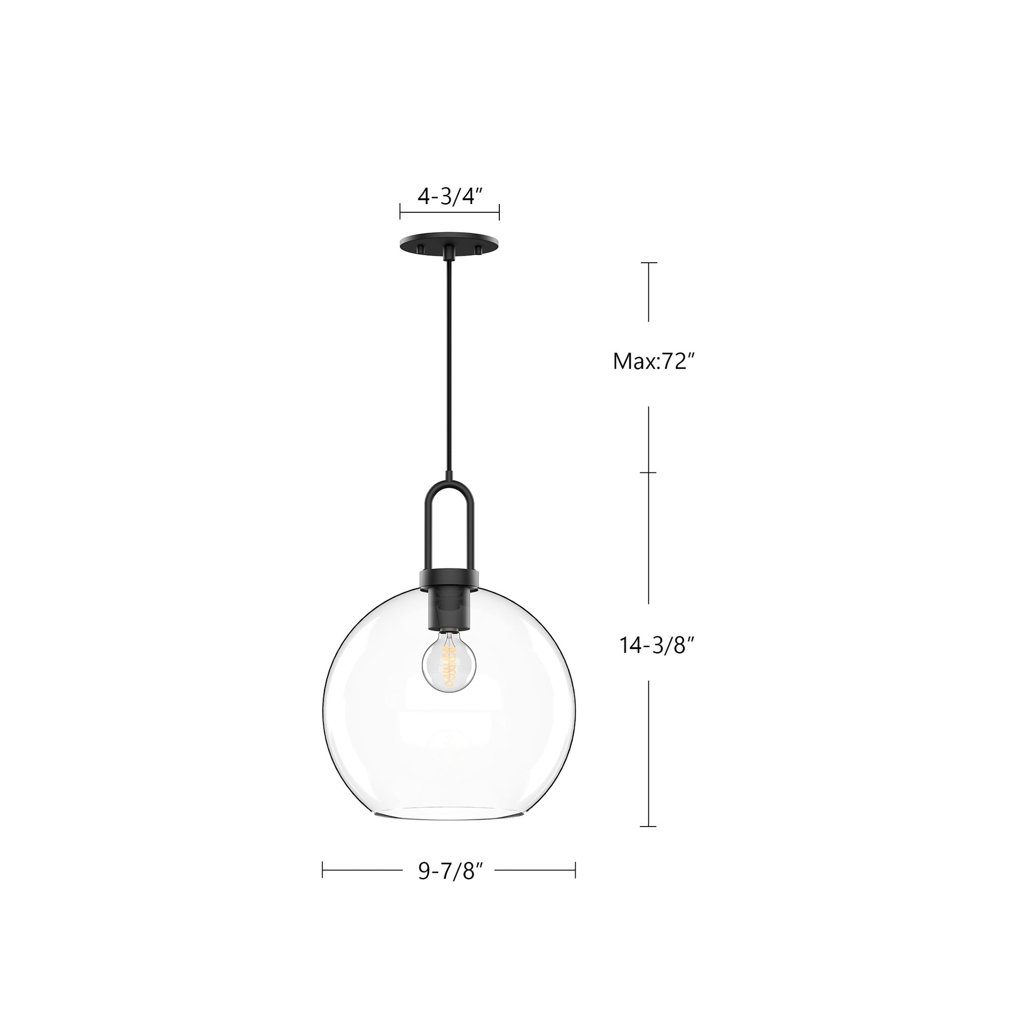 Image 6 Soji 10" Wide Matte Black Mini Pendant more views