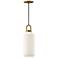 Soji 5 1/4" Wide Aged Gold Mini Pendant w/ Opal Matte Glass