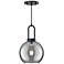 Soji 8" Wide Matte Black Globe Mini Pendant