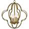 Sojourn 19 3/4"W 4-Light Antique Brass Pendant Chandelier