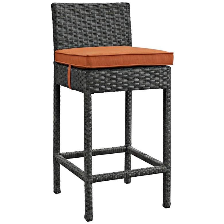Image 1 Sojourn 27 1/2" Canvas Tuscan Fabric Outdoor Patio Barstool