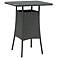 Sojourn Small Chocolate Square Outdoor Patio Bar Table