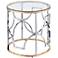 Sol 23" Wide Chrome and Gold Plating Round End Table
