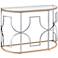 Sol 42"W Chrome and Gold Plating Haft-Circle Console Table