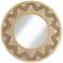 Sol Two-Tone Chevron 39 1/4" Round Wall Mirror