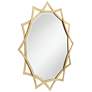 Sola Sonnet Gold Iron 34" Round Starburst Wall Mirror
