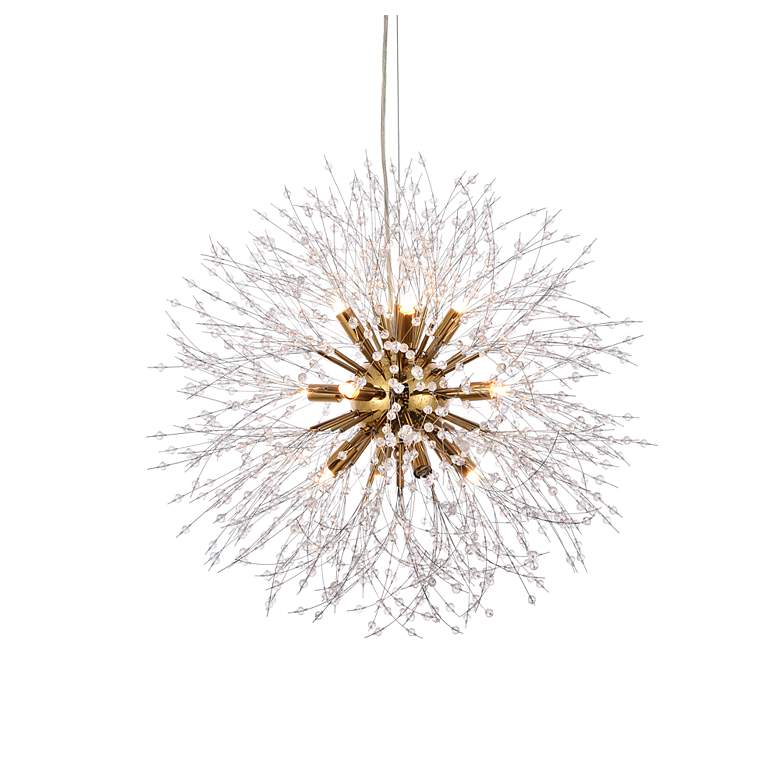 Image 4 Solace 23 1/2" Wide Gold and Clear Crystal 12-Light Pendant more views