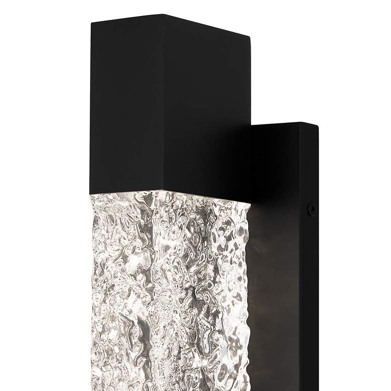 Image 5 Solace Integrated LED Matte Black Outdoor Wall Lantern more views