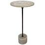 1_Solace Pedestal Table - White/Antique Copper