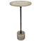 Solace Pedestal Table - White/Antique Copper
