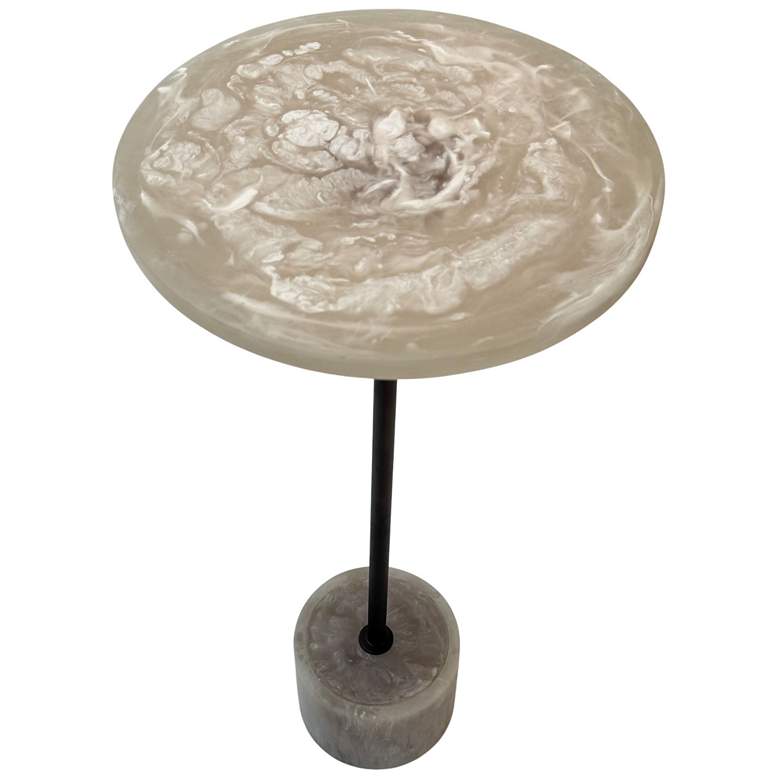 Image 2 Solace Pedestal Table - White/Antique Copper more views
