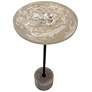 2_Solace Pedestal Table - White/Antique Copper more views