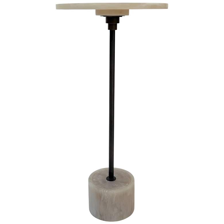 Image 3 Solace Pedestal Table - White/Antique Copper more views