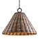 Solana 38 1/2"W Bronze White Washed Seagrass Pendant Light