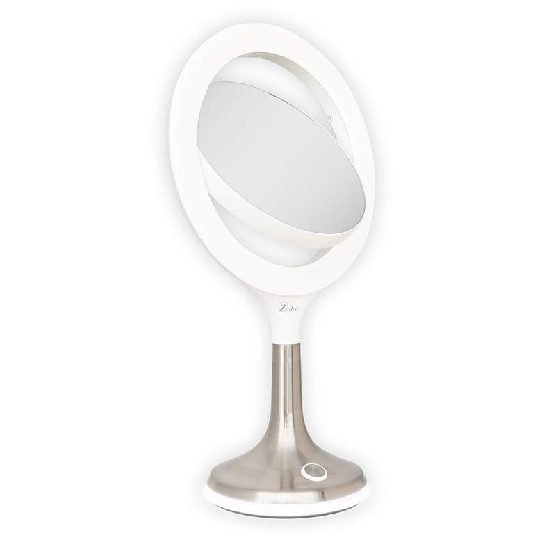 Image 3 Solana Satin Nickel 1X/8X LED Variable Lighted Makeup Mirror more views