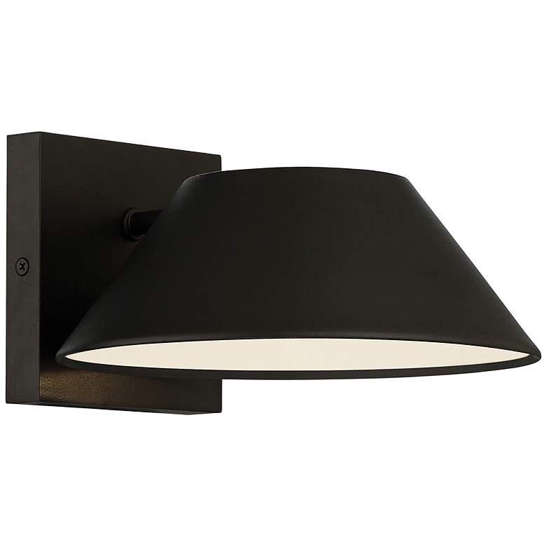 Image 1 Solano 12 inch Large Black LED Outdoor Wall Sconce